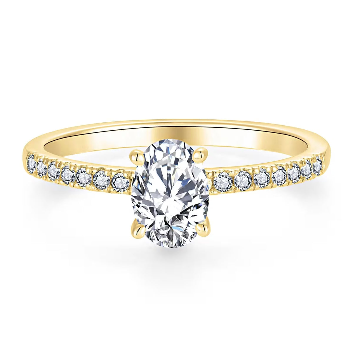 Oval Pavé 1,16 ct. mit Labordiamant