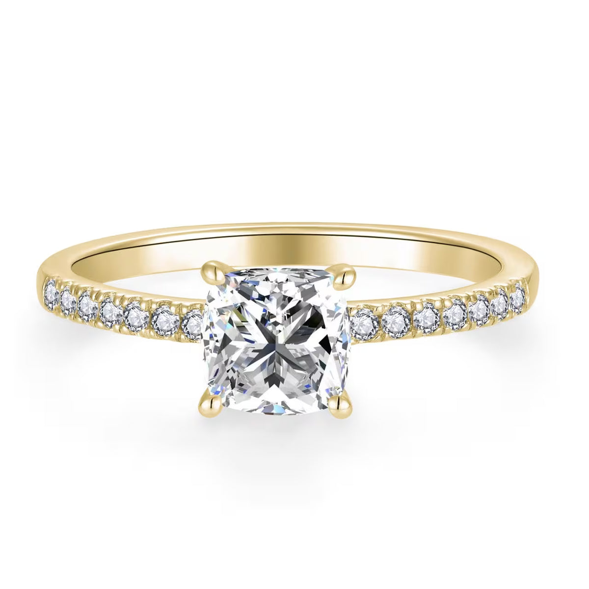 Cushion Pave 1,16 ct. mit Labordiamant