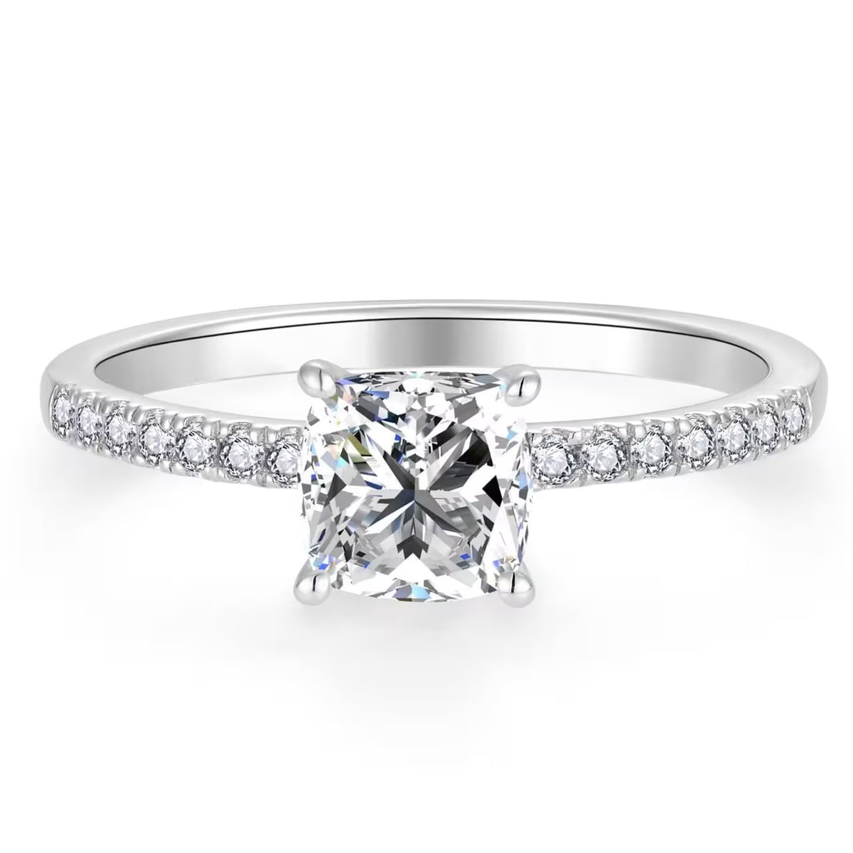 Cushion Pave 1,16 ct. mit Labordiamant