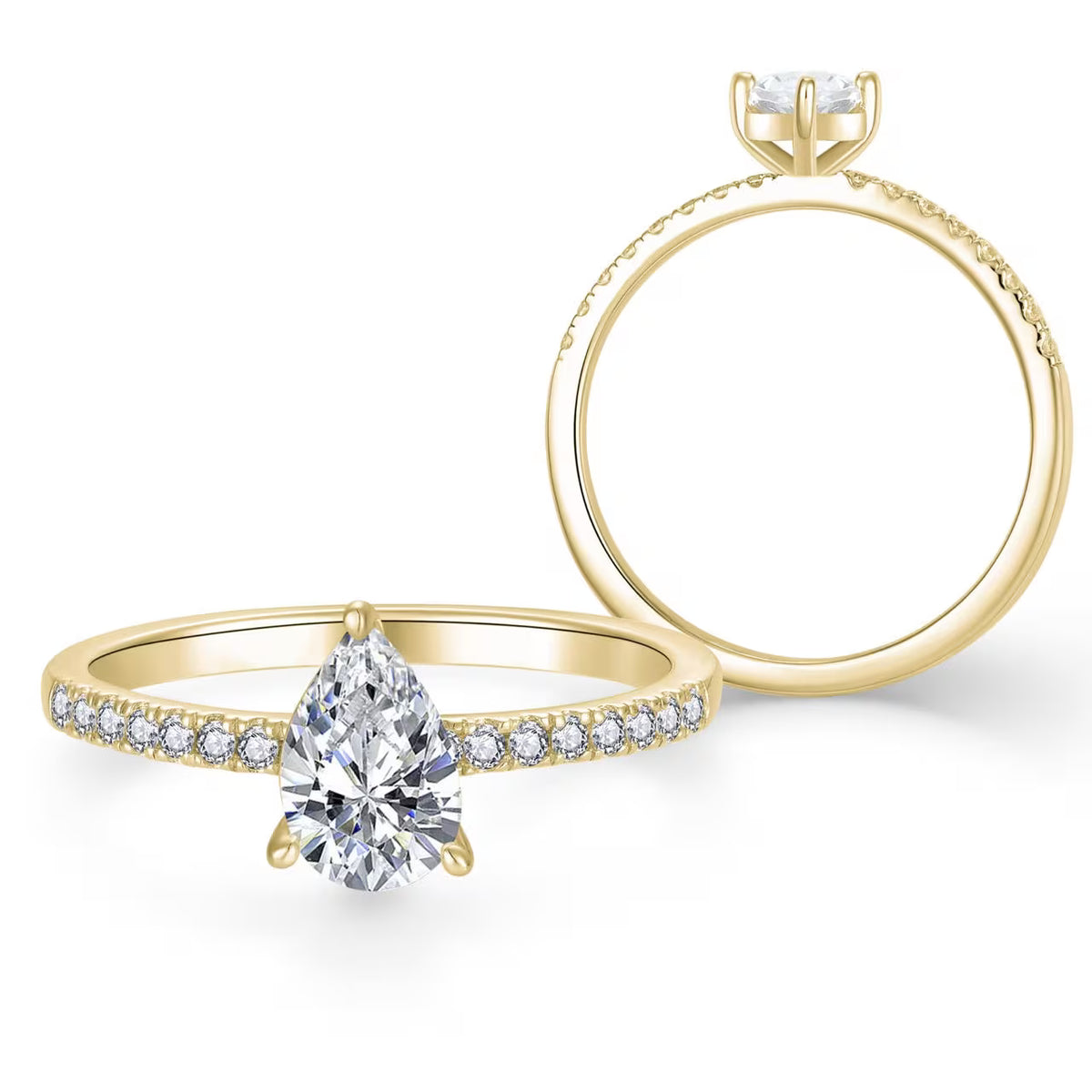 Pear Pave 1,16 ct. mit Labordiamant