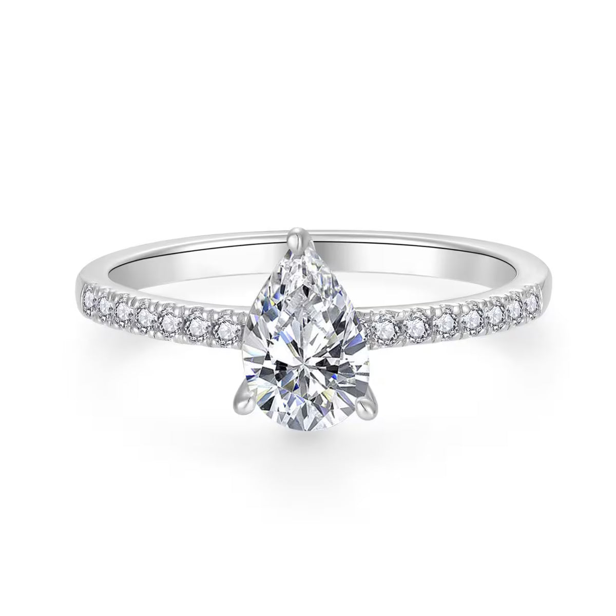 Pear Pave 1,16 ct. mit Labordiamant