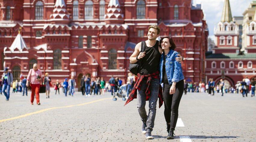 Paar in Moskau