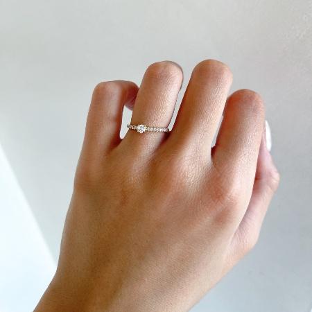 Le Missio 0,31 ct. Brillant-Ring aus 585 Rosegold mit Diamant (0,15 ct. + 0,16 ct.)